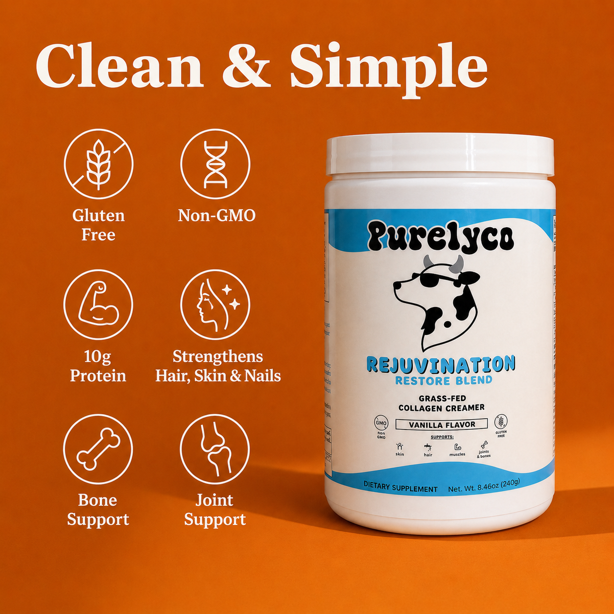 Rejuvenation - Restore Blend, Grass Fed Collagen Creamer